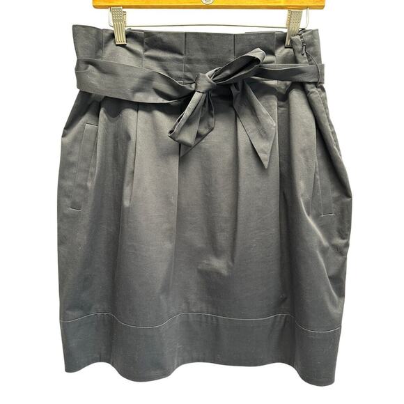 BCBGMaxazria STELLA High Pleated Waist Black Skirt Pockets Emo Goth Coquette - Picture 1 of 12